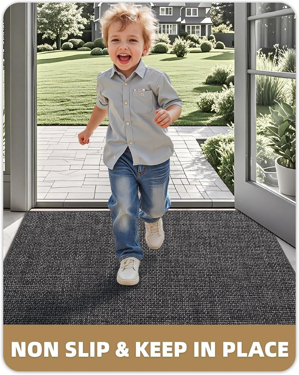 Color&Geometry Ultra-Thin Door Mat dimensions displayed