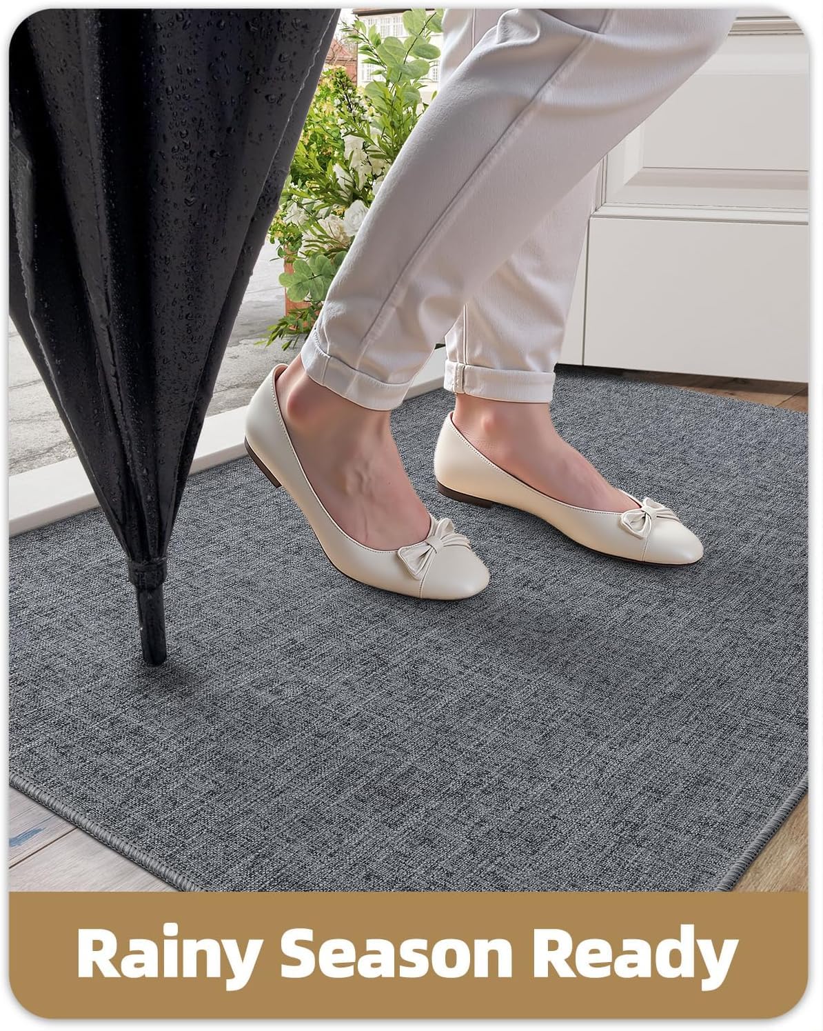 Color&Geometry Ultra-Thin Door Mat easy cleaning demonstration