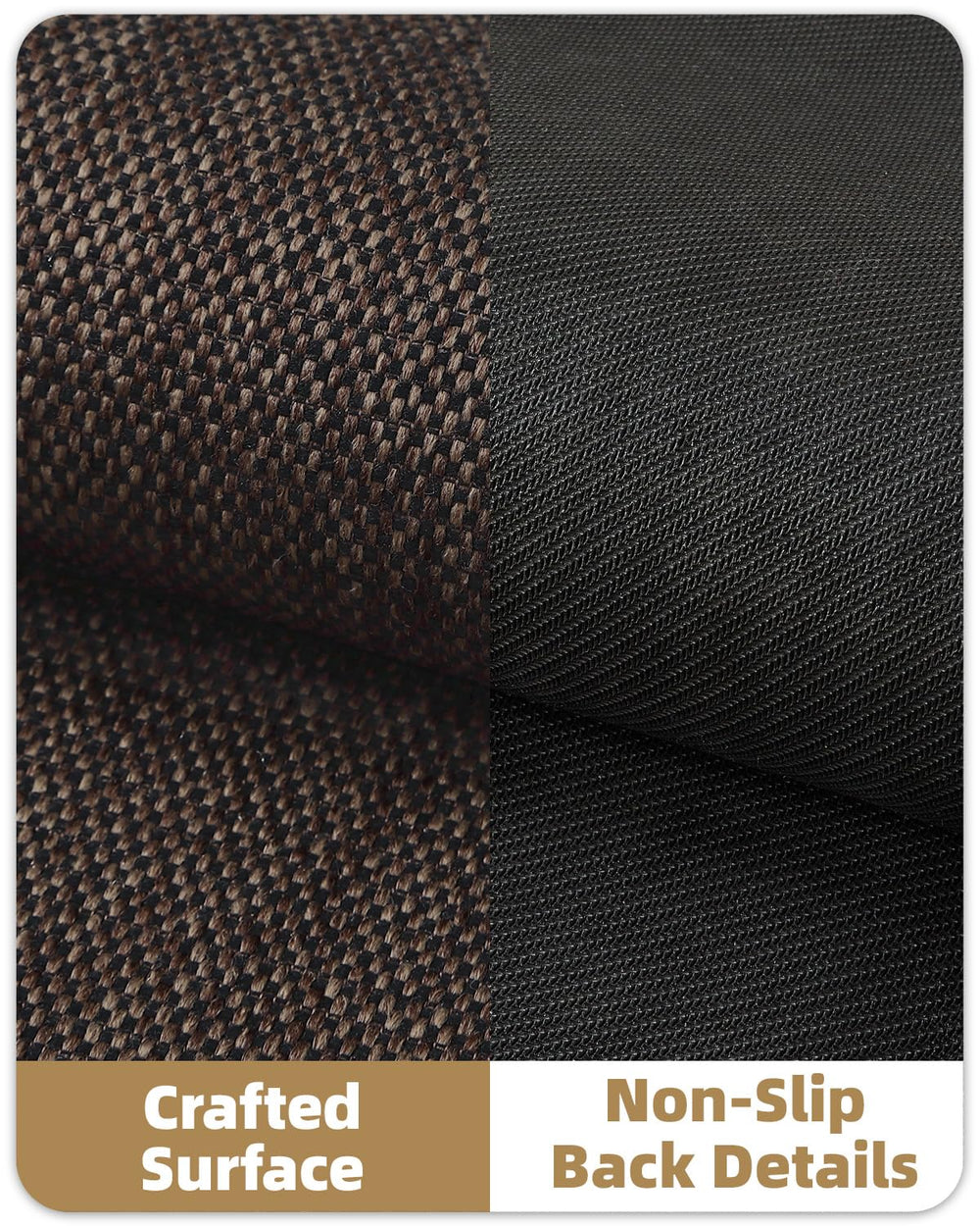 Color&Geometry Ultra-Thin Door Mat Heather Brown rolled up