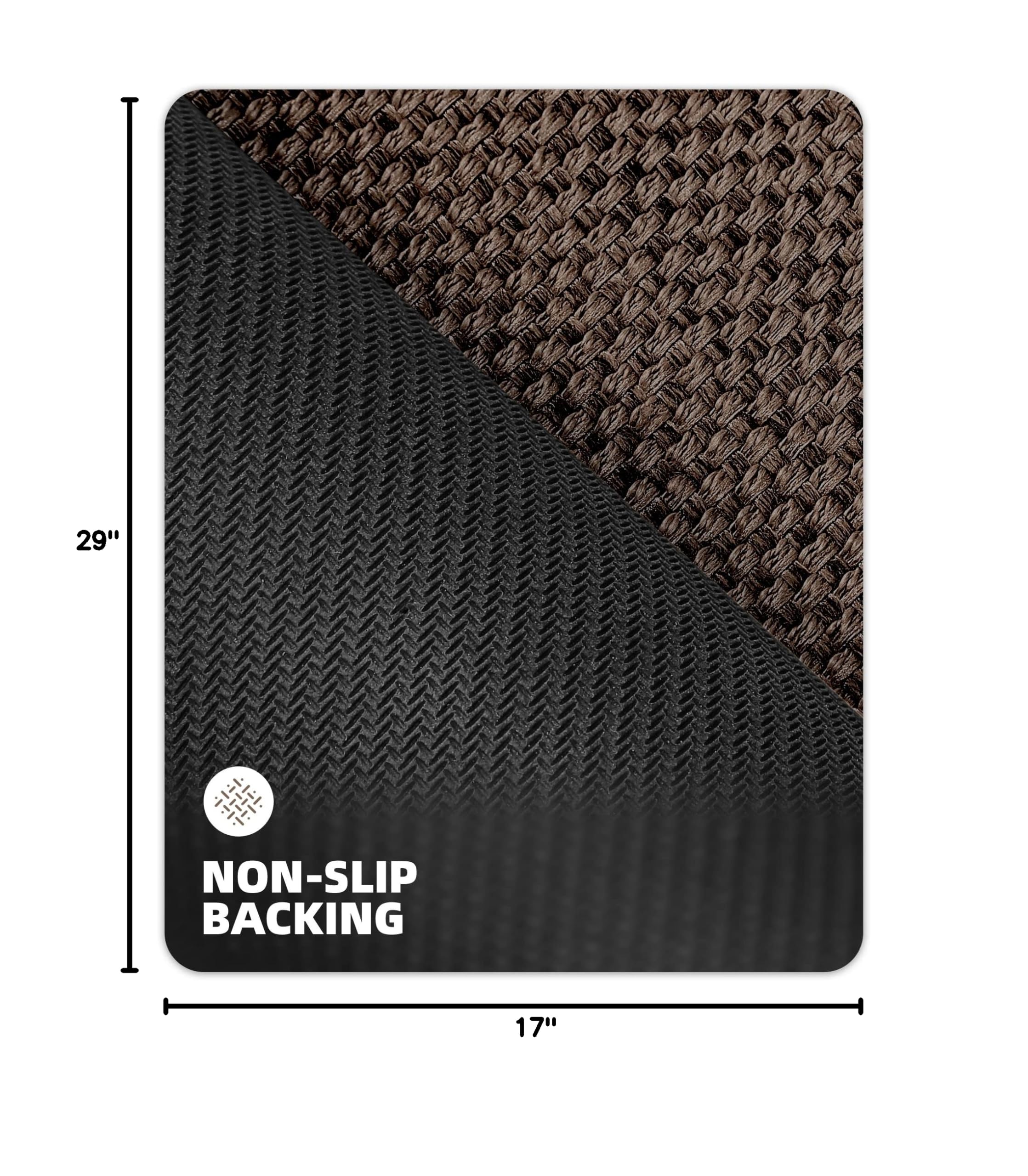 Color&Geometry Ultra-Thin Door Mat Heather Brown side view