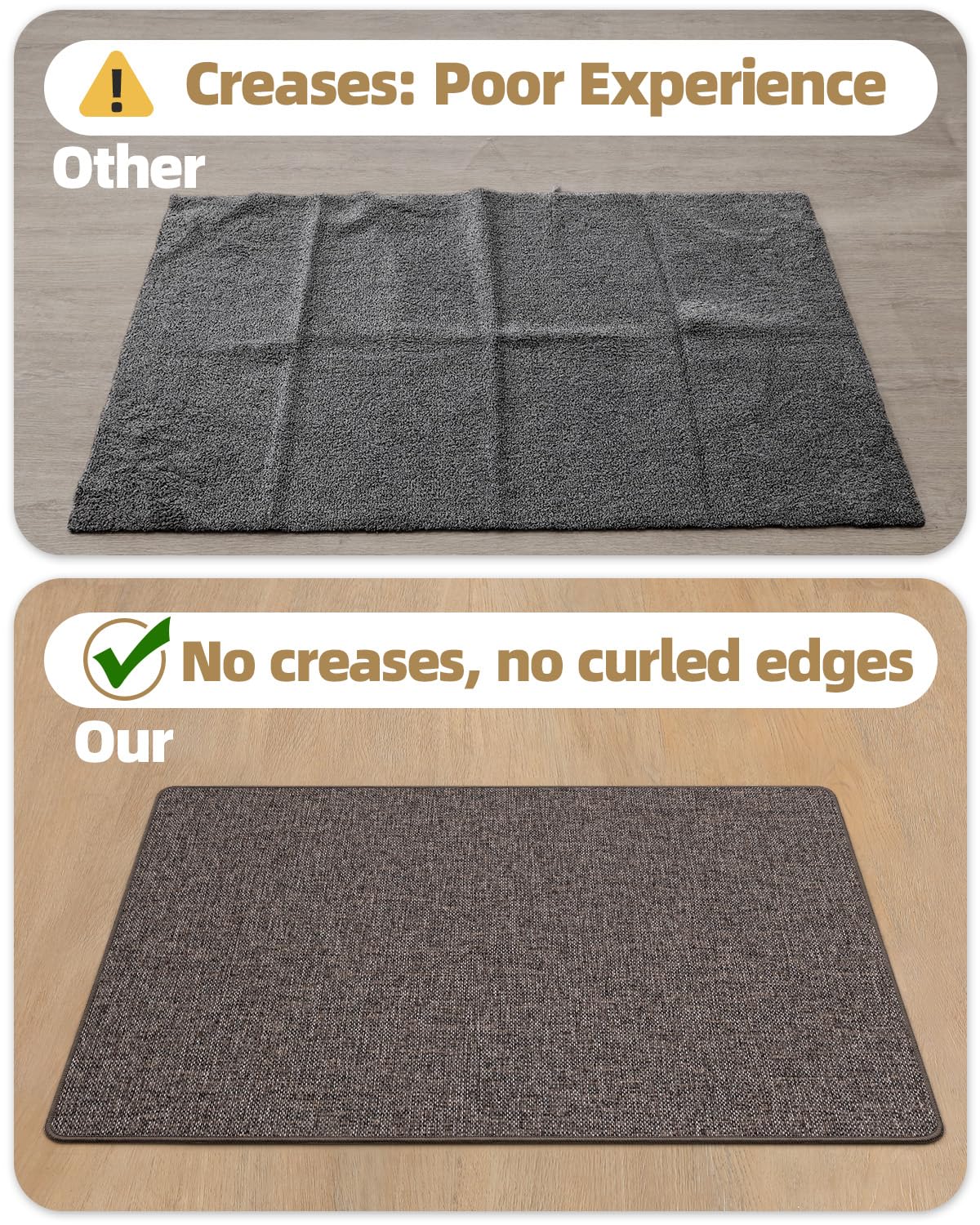 Color&Geometry Ultra-Thin Door Mat on a wooden entryway