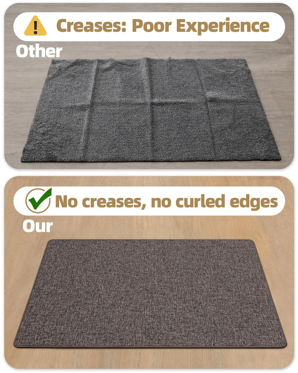 Color&Geometry Ultra-Thin Door Mat on a wooden entryway