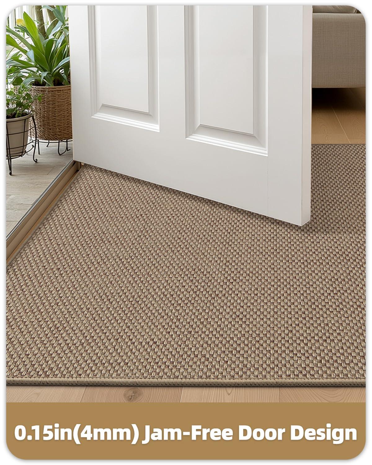 Color&Geometry Ultra-Thin Door Mat showing absorbent fabric
