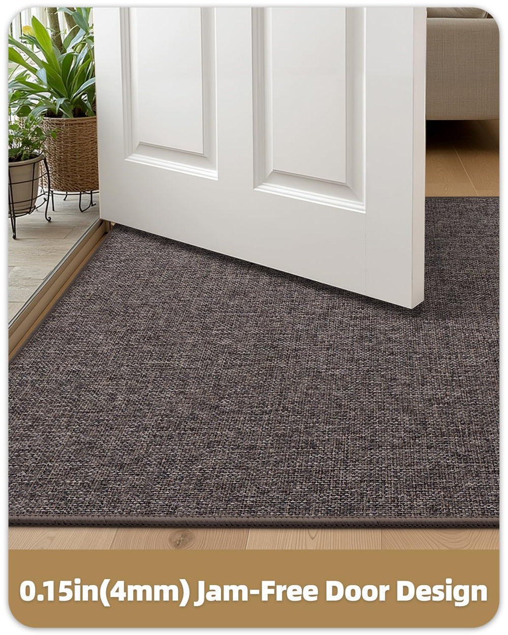 Color&Geometry Ultra-Thin Door Mat side view showcasing low profile
