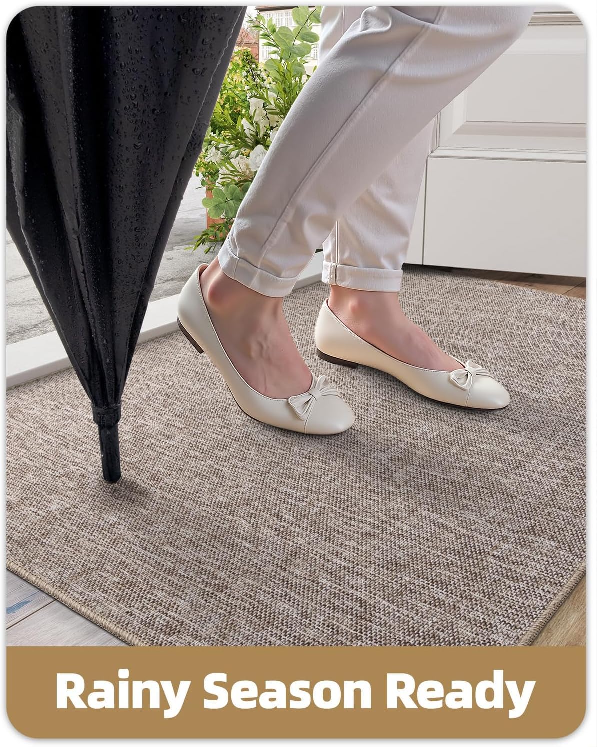 Color&Geometry Ultra-Thin Indoor Door Mat displayed in a kitchen