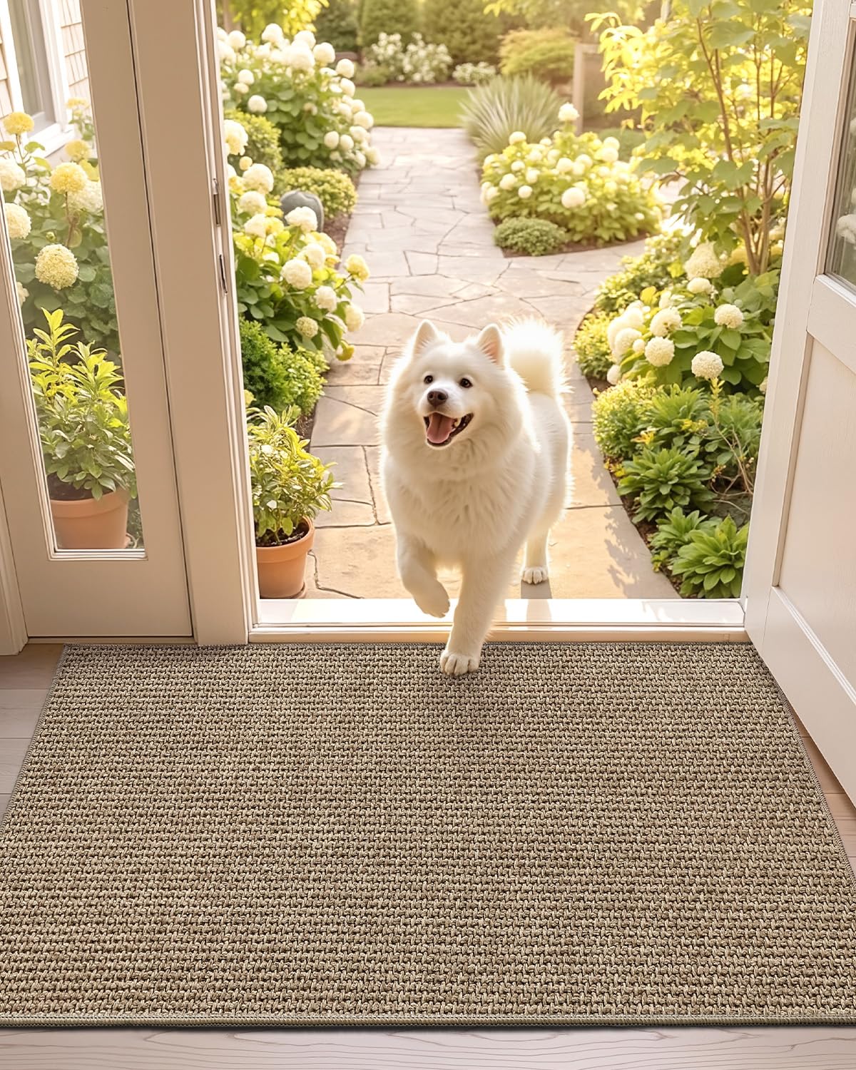Color&Geometry Ultra-Thin Indoor Door Mat in black colour