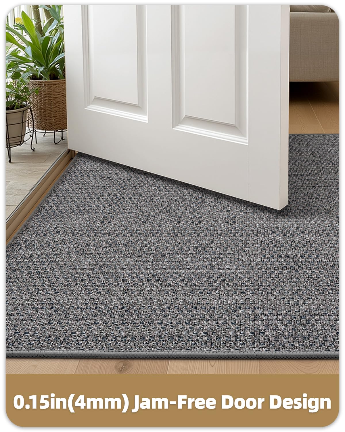 Color&Geometry Ultra-Thin Indoor Door Mat on a clean entryway