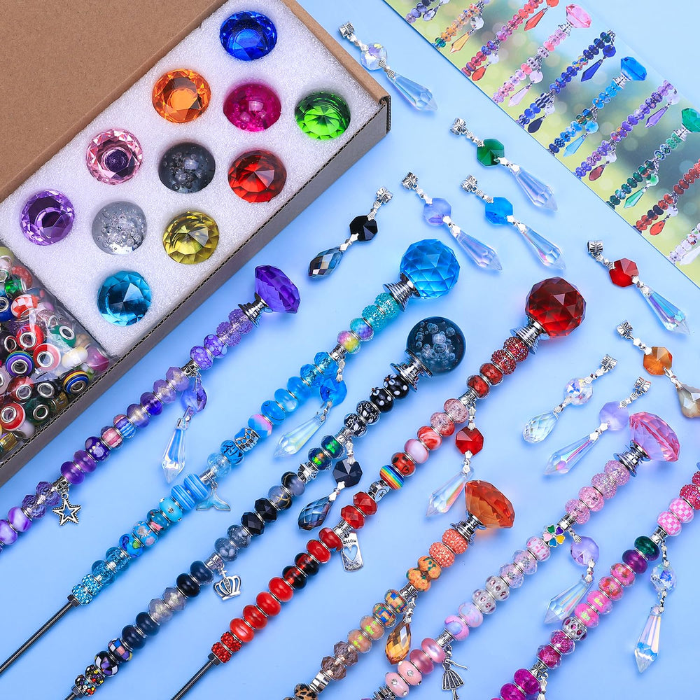 Colorful large-hole beads in AIPRIDY fairy wand kit