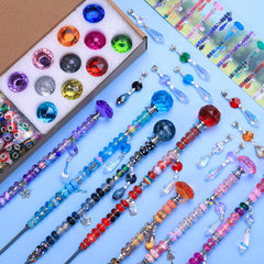 Colorful large-hole beads in AIPRIDY fairy wand kit