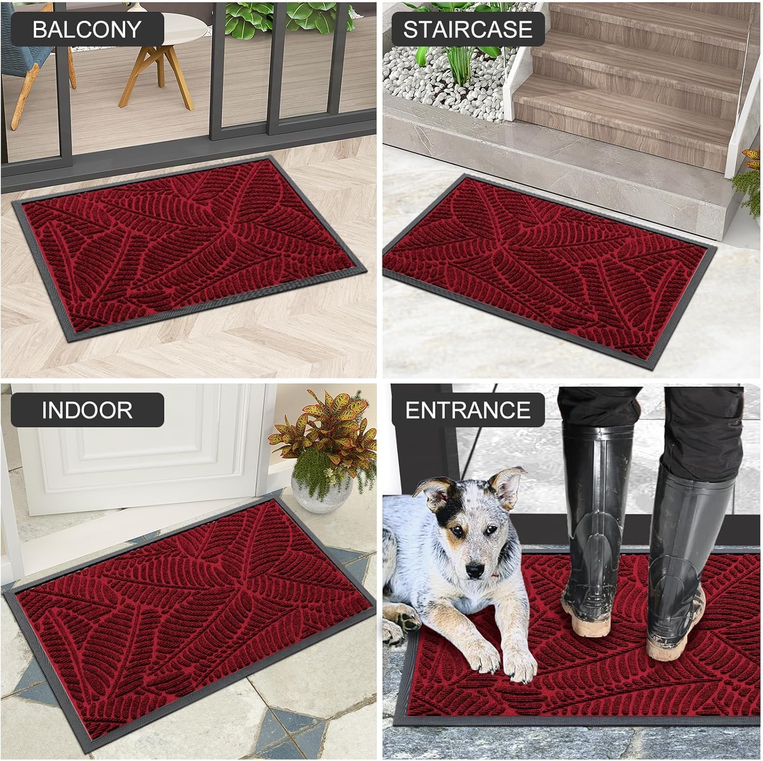 Colorxy doormat being cleaned with a hose