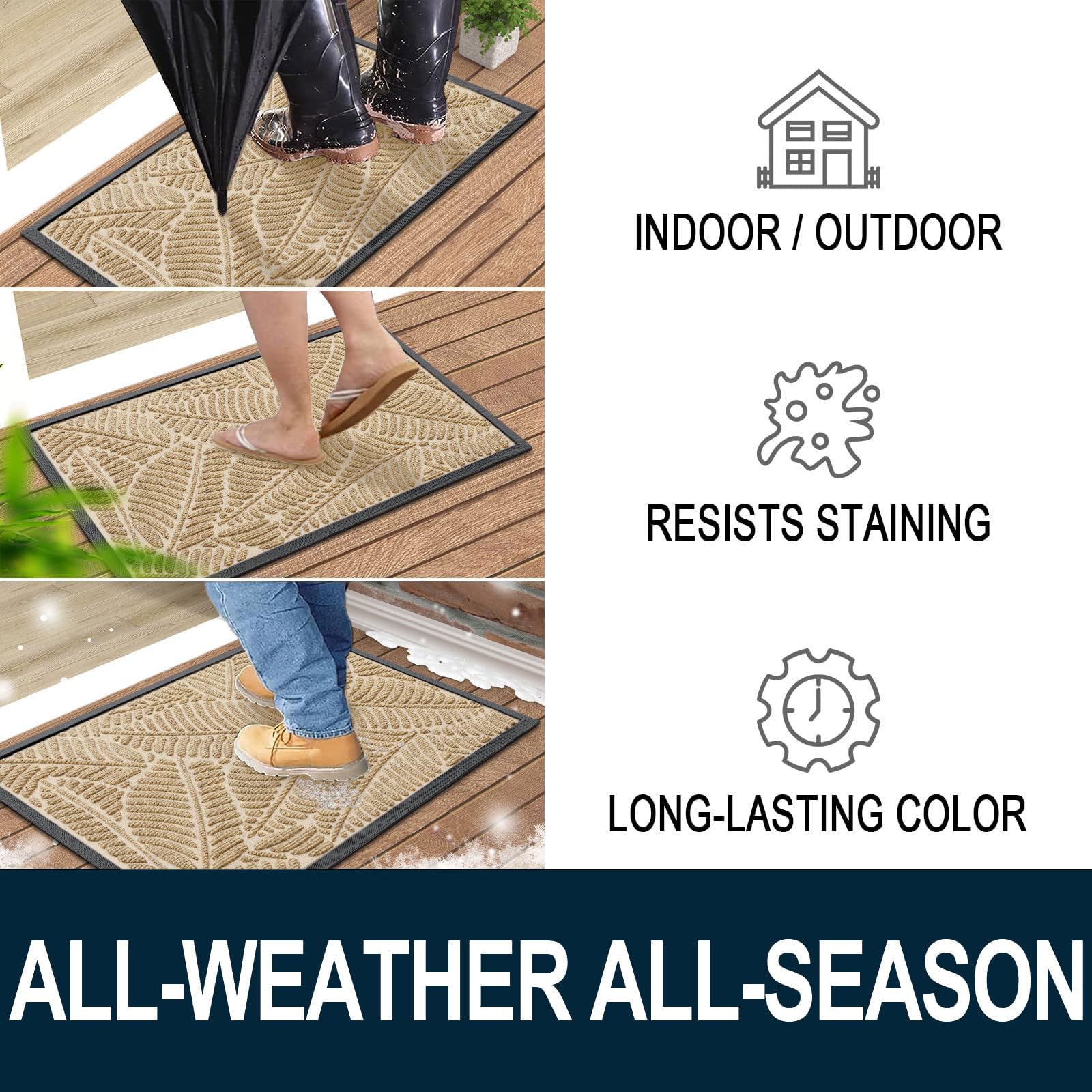Colorxy doormat in outdoor setting by front door