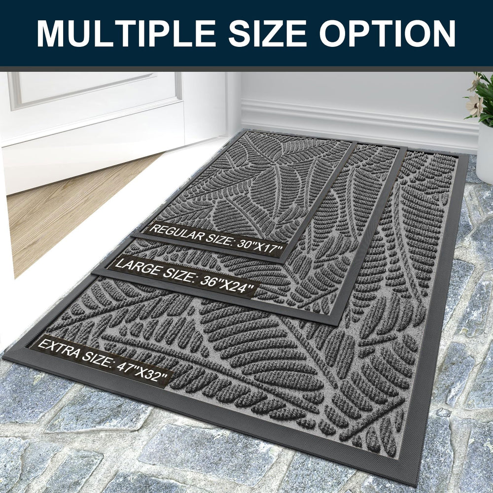 Colorxy doormat's sturdy rubber edge detail