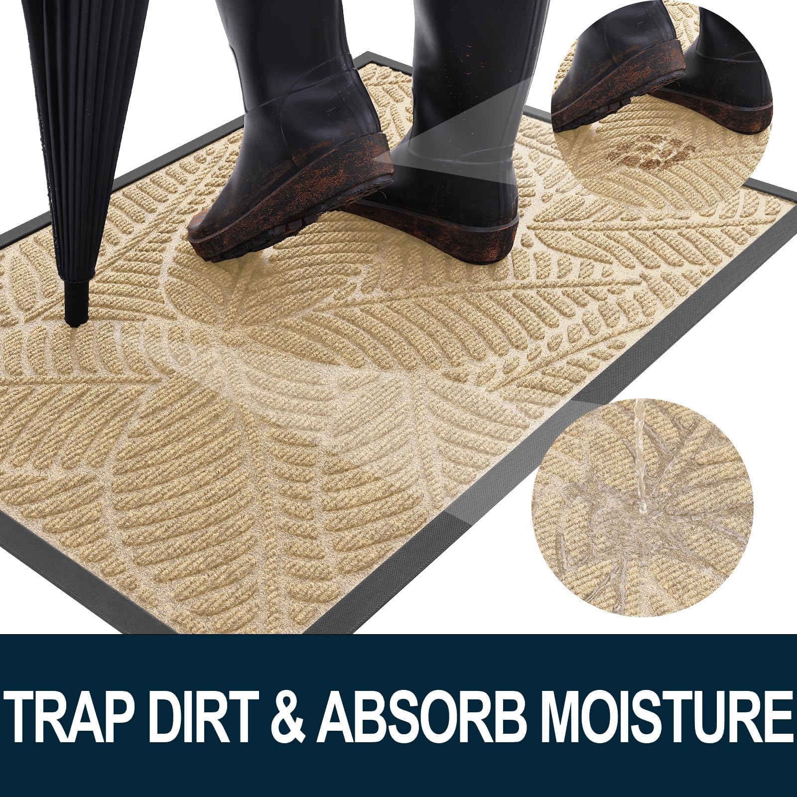 Colorxy doormat showing deep grooves for dirt capture