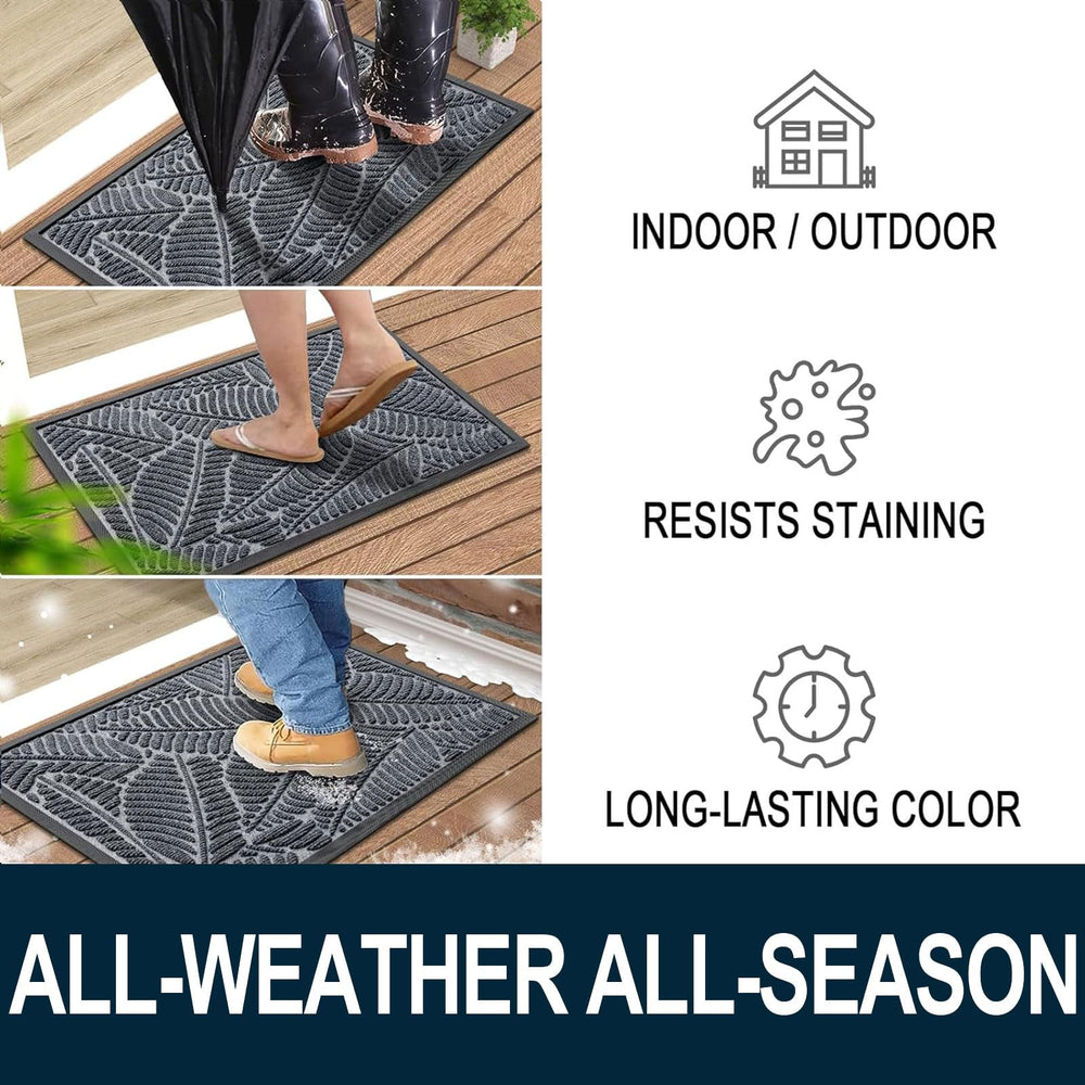 Colorxy doormat showing non-slip rubber backing