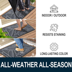 Colorxy doormat showing non-slip rubber backing