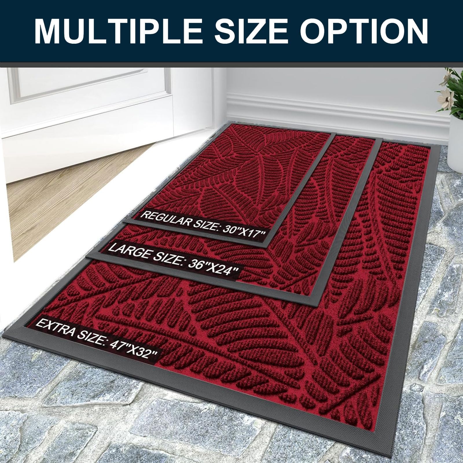 Colorxy doormat side view showing low-profile design