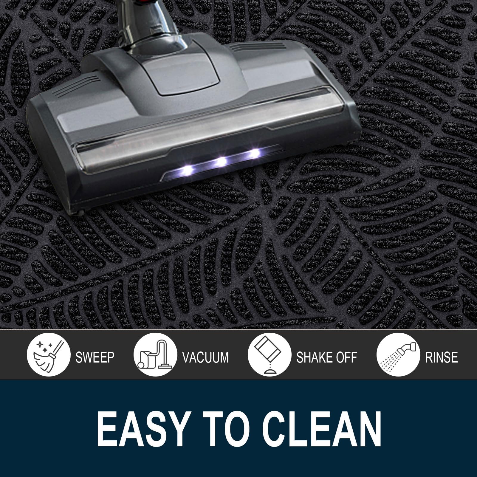 Colorxy Half Circle Waterproof Door Mat demonstrating low-profile design