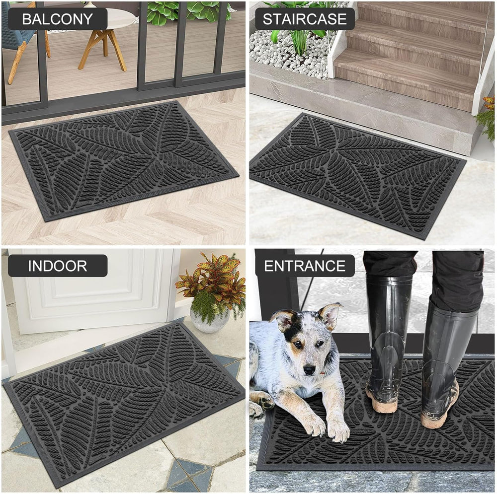 Colorxy Waterproof Front Doormat in indoor setting