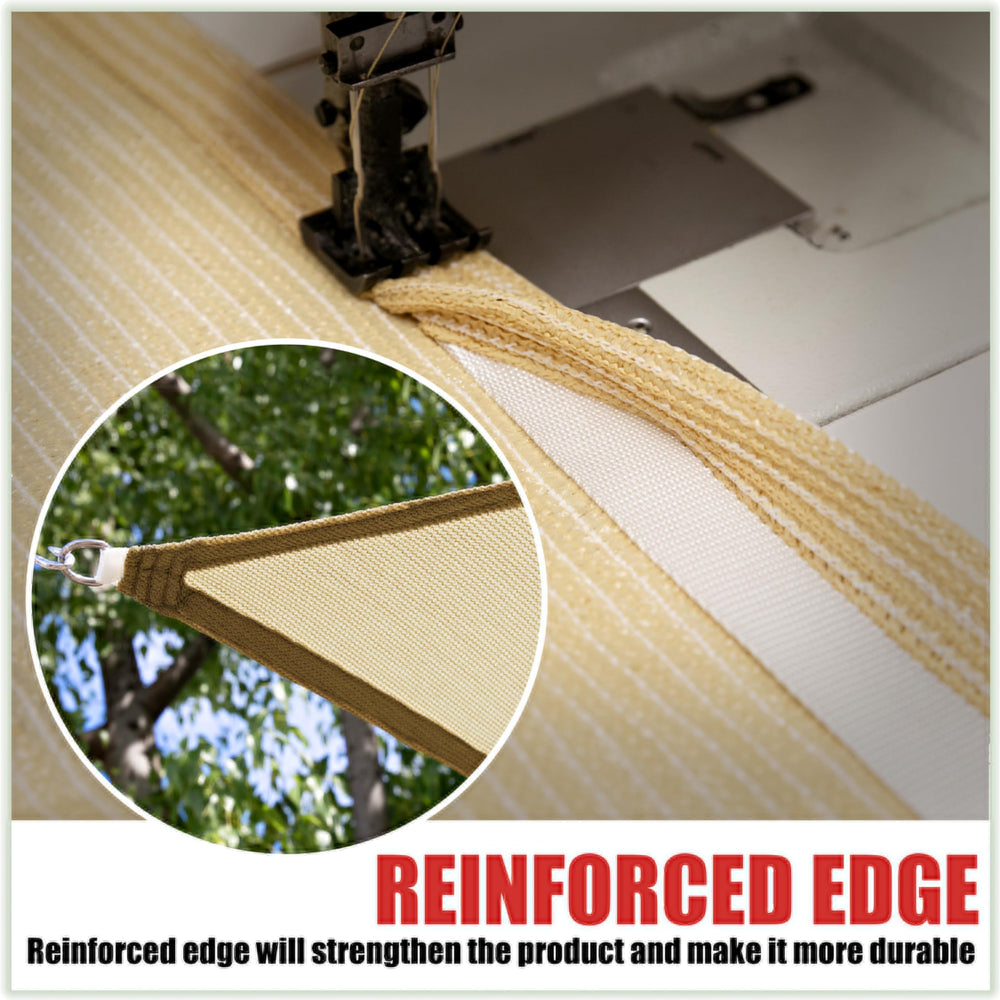 ColourTree 16' Beige Triangle Sun Shade Sail packaging