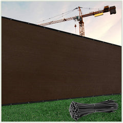 ColourTree 5' x 50' Brown Fence Privacy Screen front view