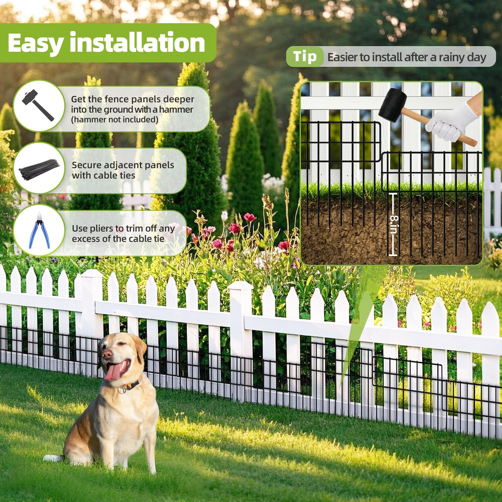 COLRASN fence in garden protecting plants