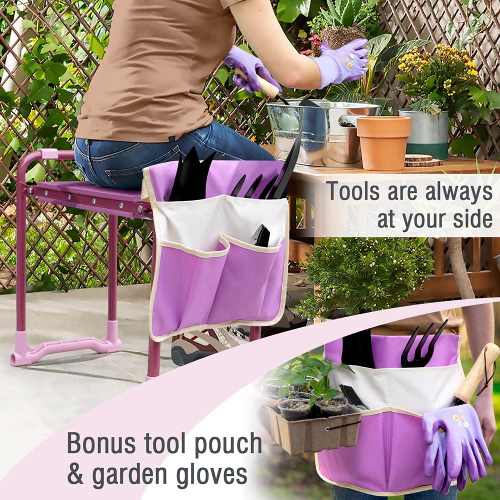 Colwelt Garden Kneeler Stool detail of non-slip rubber feet