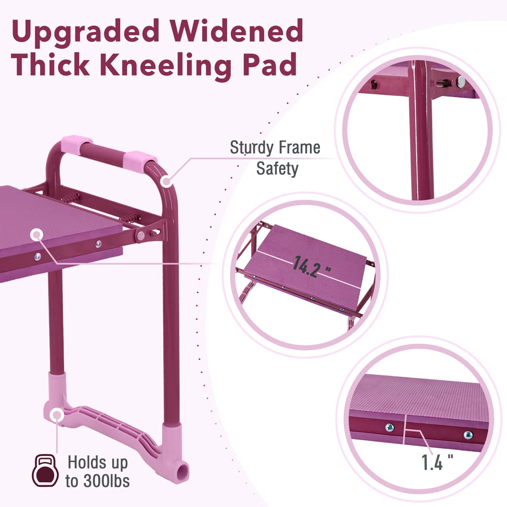 Colwelt Garden Kneeler Stool dimensions displayed with measurements
