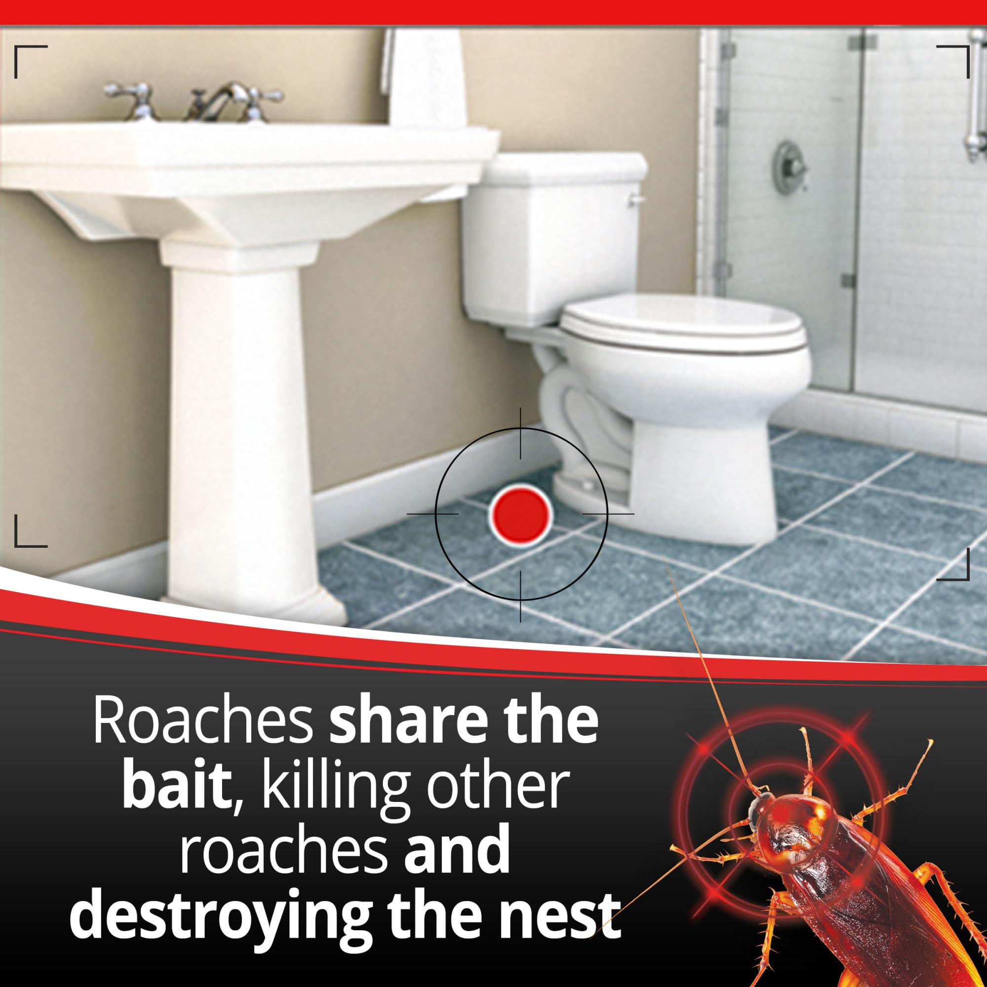 Combat Max roach bait station in a kitchen setting
