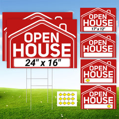 ComboJoy Open House Sign Set with 2 extra-large and 4 regular signs