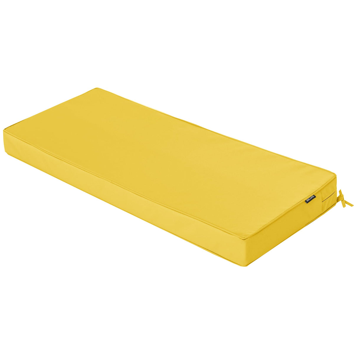 Comcaver Outdoor Bench Cushion 42x18 inch yellow side view