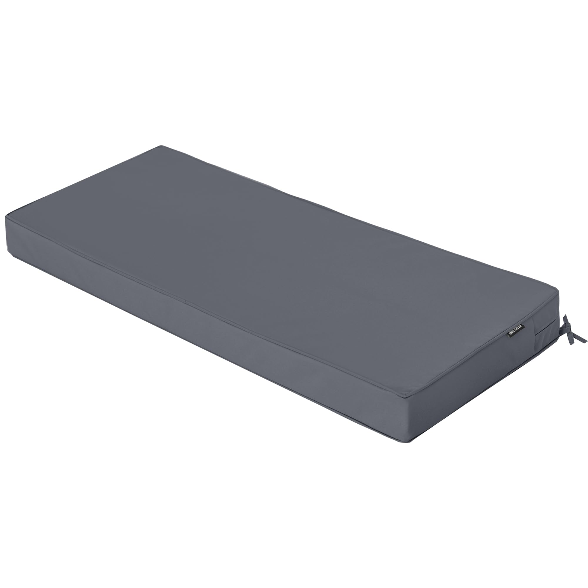 Comcaver Outdoor Bench Cushion Dark Grey front view