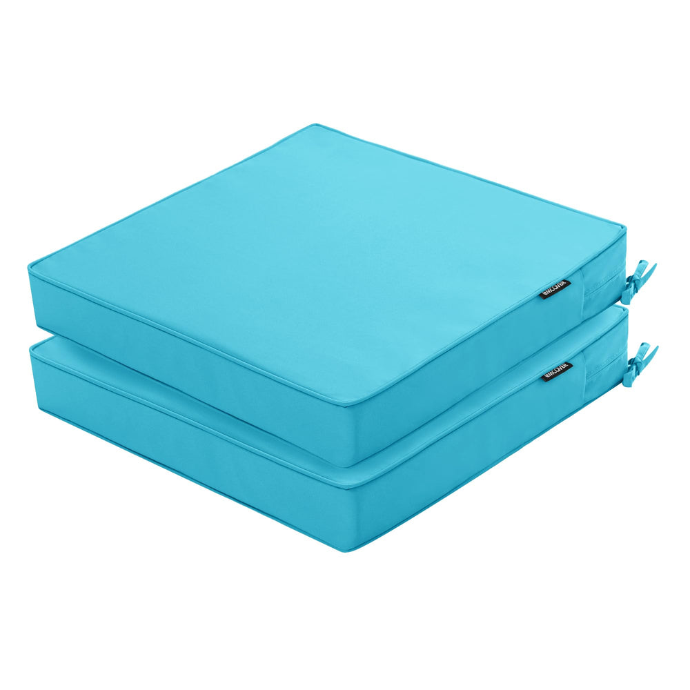 Comcaver outdoor chair cushion teal front view