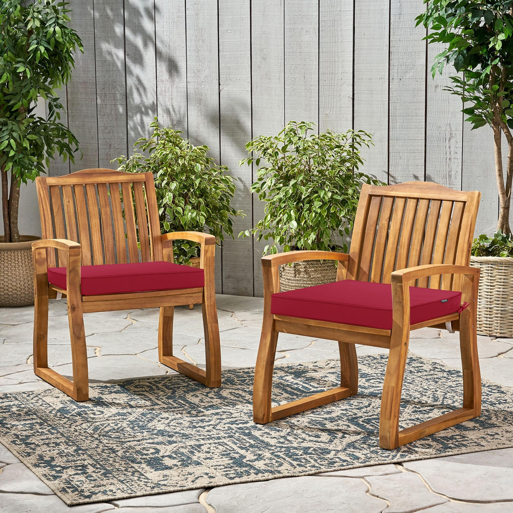Comcaver Outdoor Chair Cushions in a garden setting