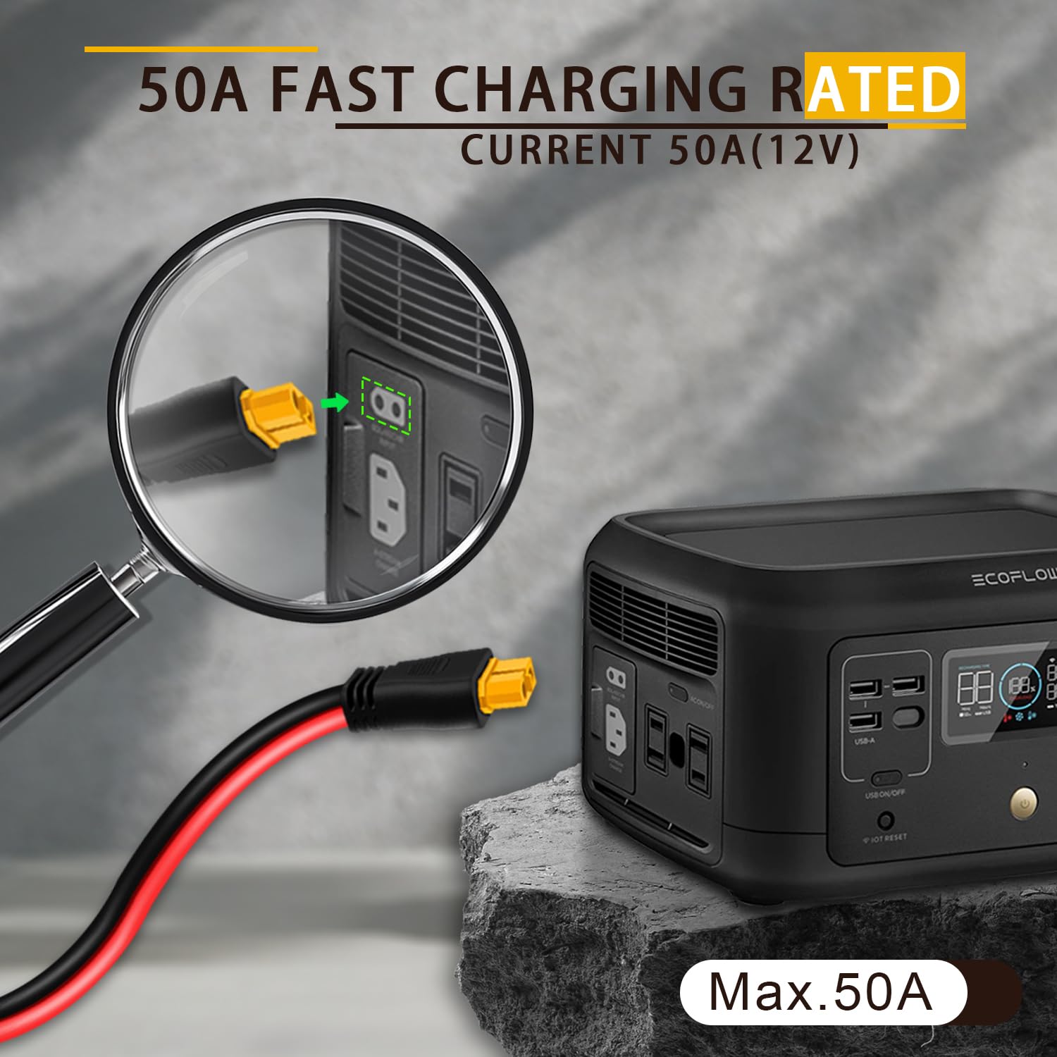 COMeap Solar Panel Cable with Anker power station
