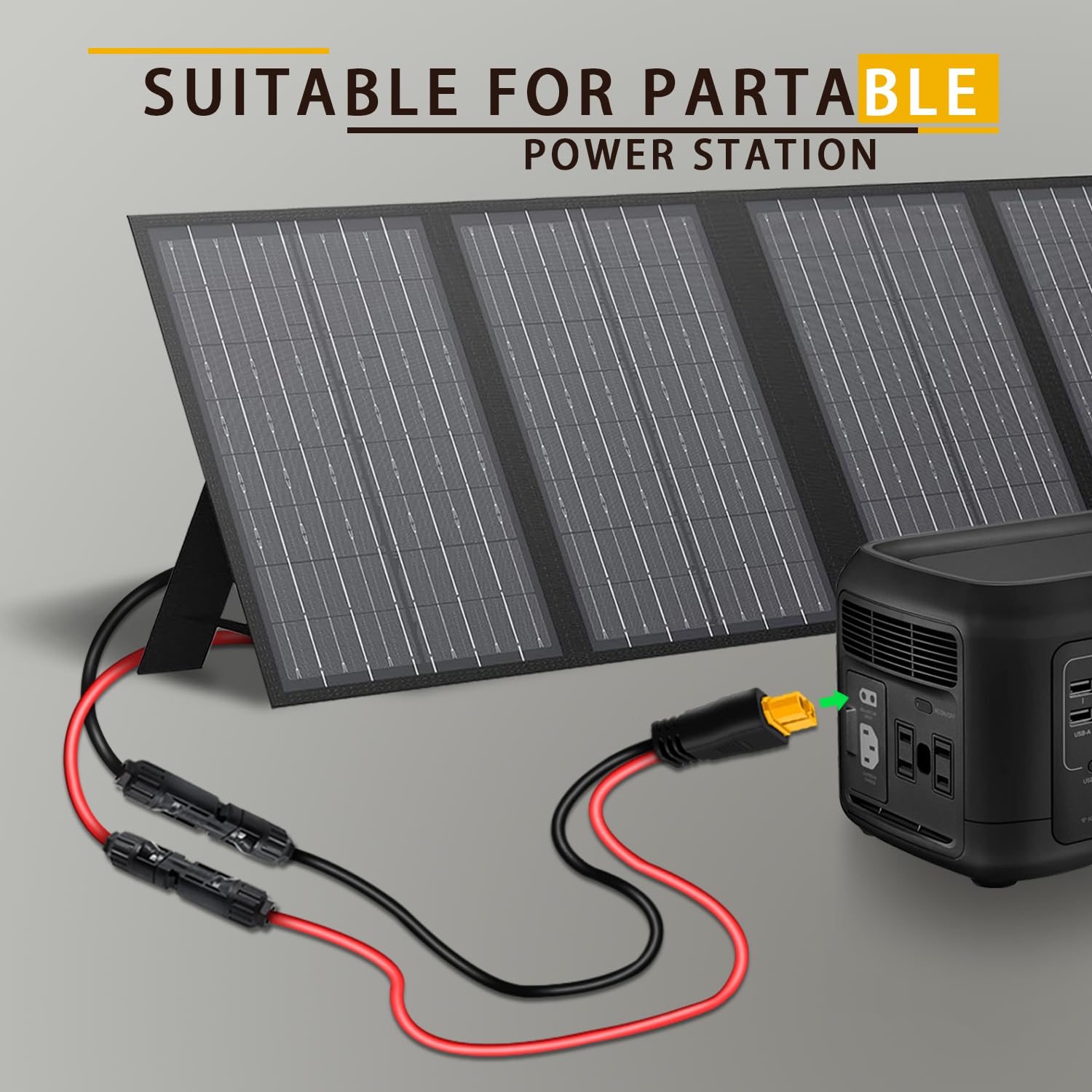 COMeap Solar Panel Cable with Ecoflow power station