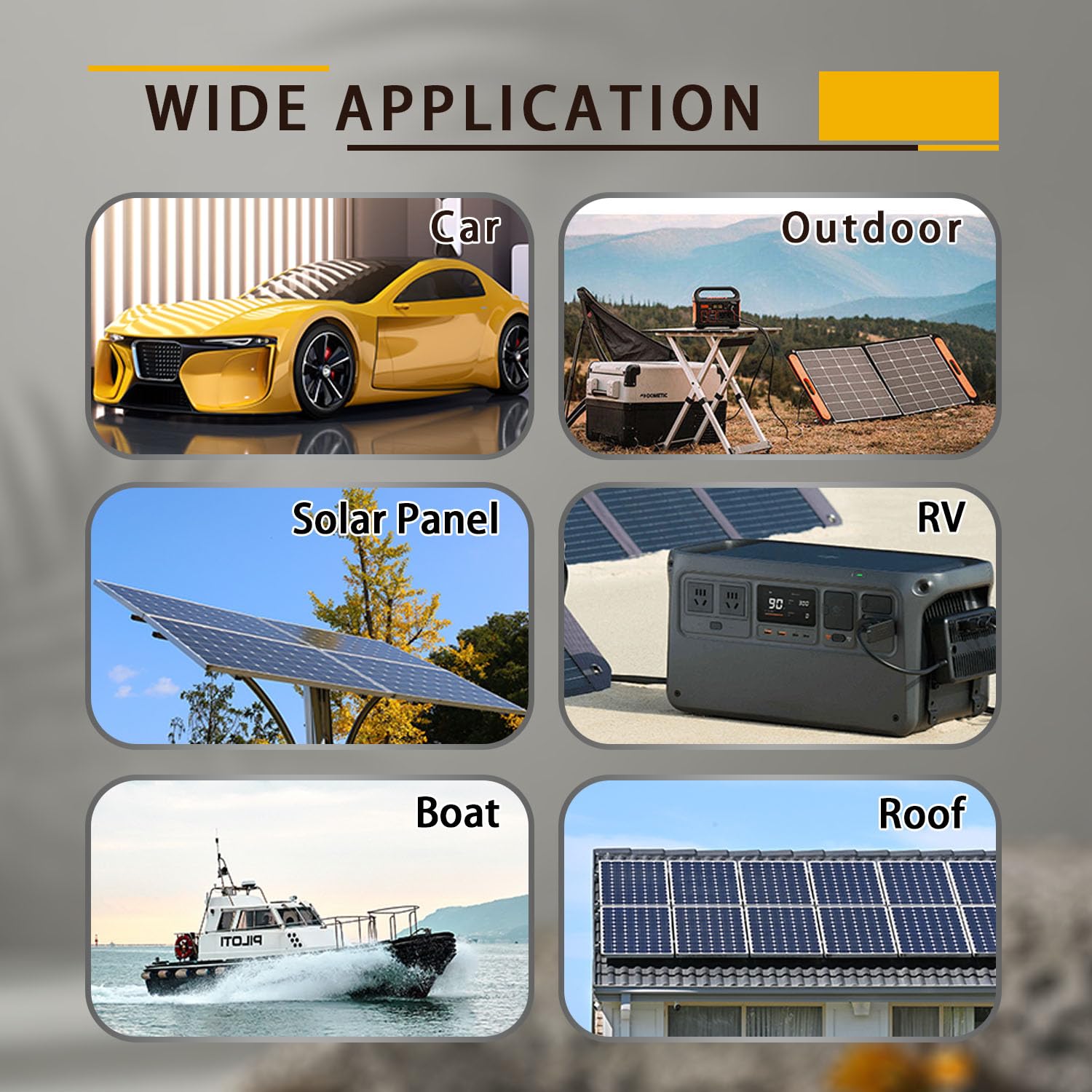 COMeap Solar Panel Cable with EcoFlow power station