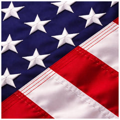 COMFY LIME 3x5 American Flag front view with embroidered stars