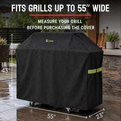 COMFY LIME 55 Inch Grill Cover on a Weber grill