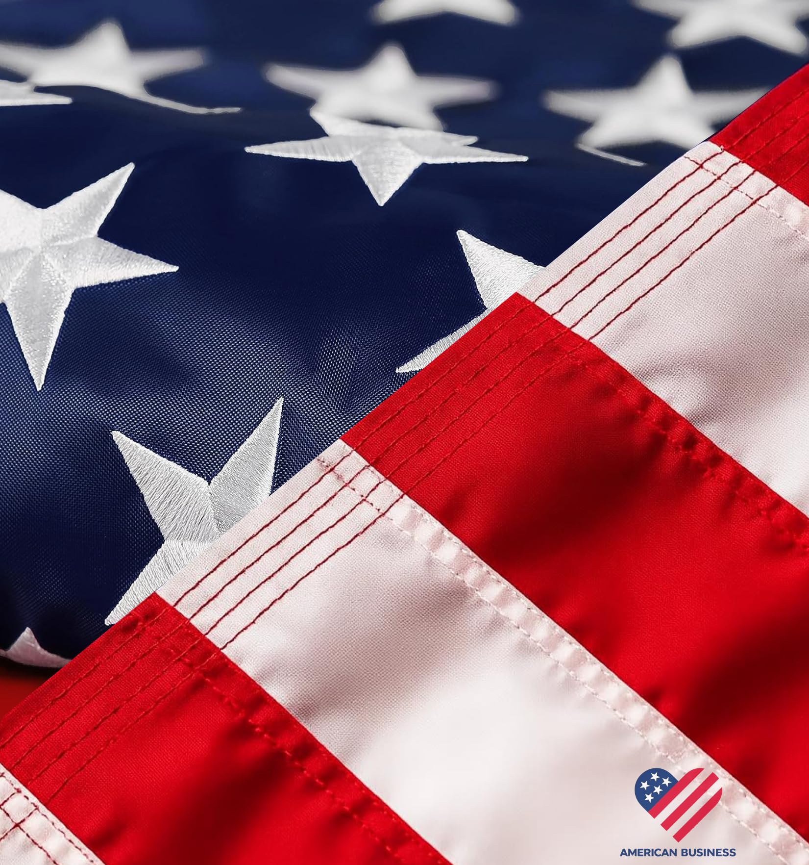 COMFY LIME American Flag 4x6 FT front view with embroidered stars and sewn stripes
