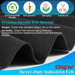 ComfyKit Pool Liner Pad 11x7.5ft folded for storage