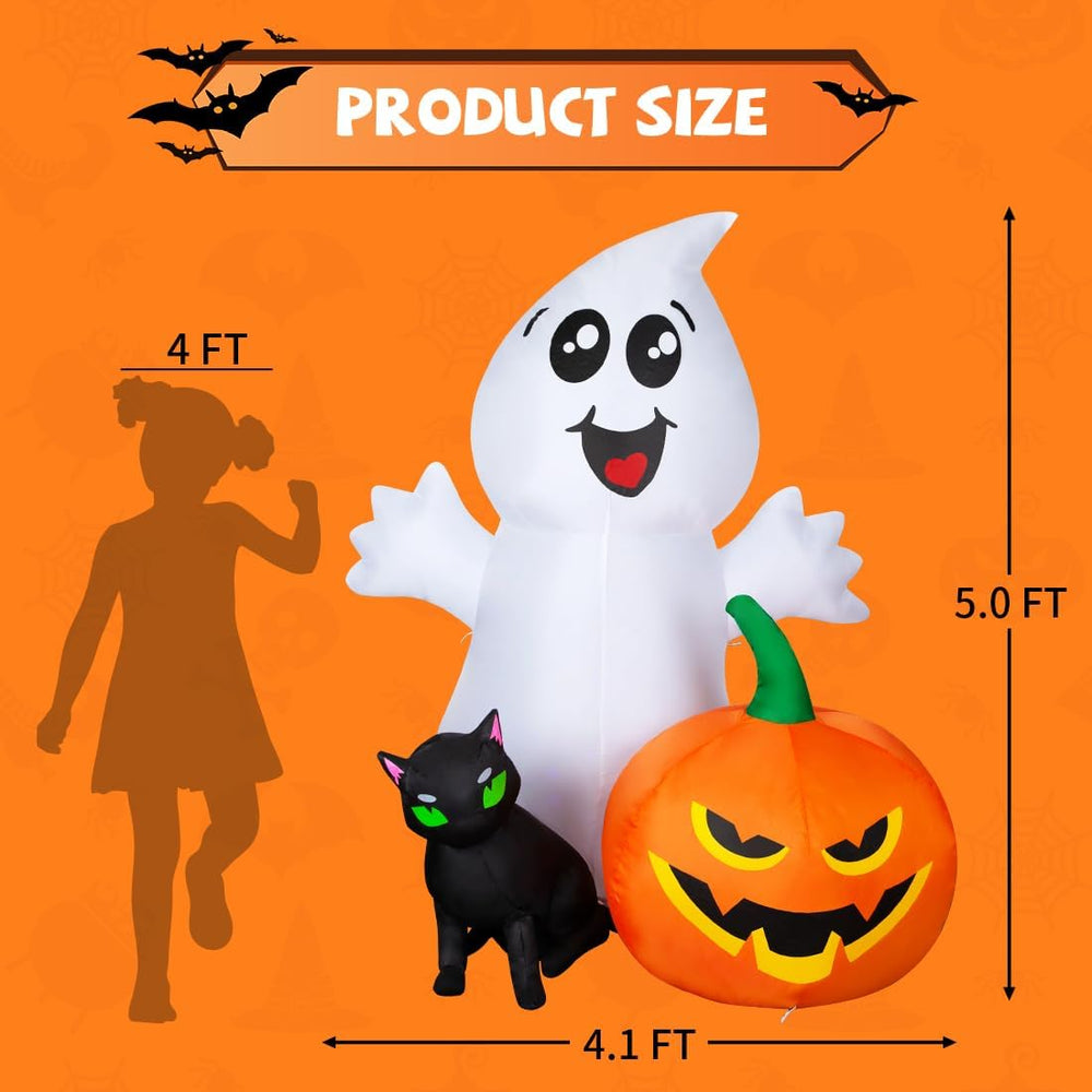 COMIN 5FT Halloween inflatable ghost with accessories