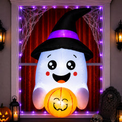 COMIN Halloween inflatable ghost 3.6FT with LED lights front view