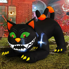COMIN inflatable black cat decoration with moving head