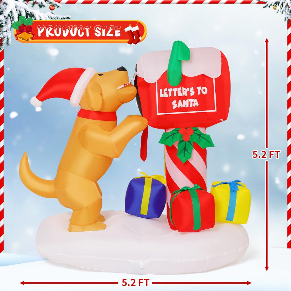 COMIN inflatable dog mailbox with ground stakes and rope