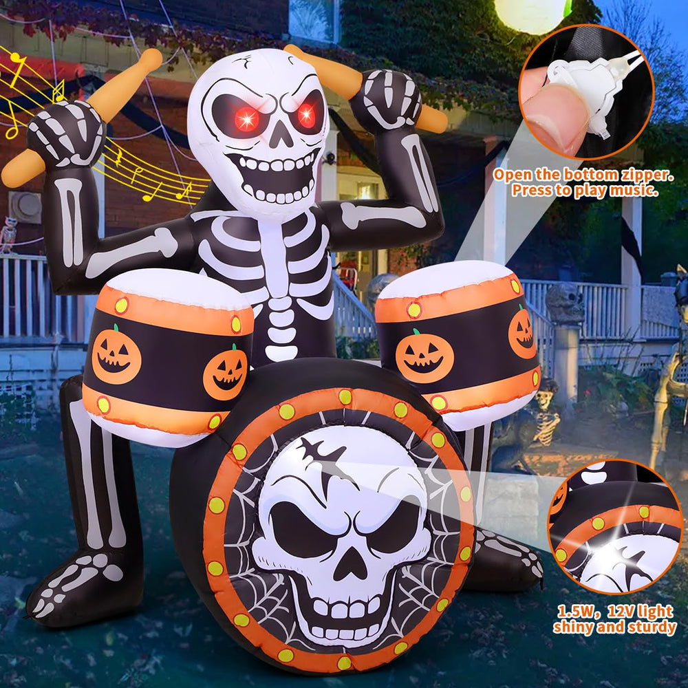 COMIN Inflatable Skeleton with music, front view