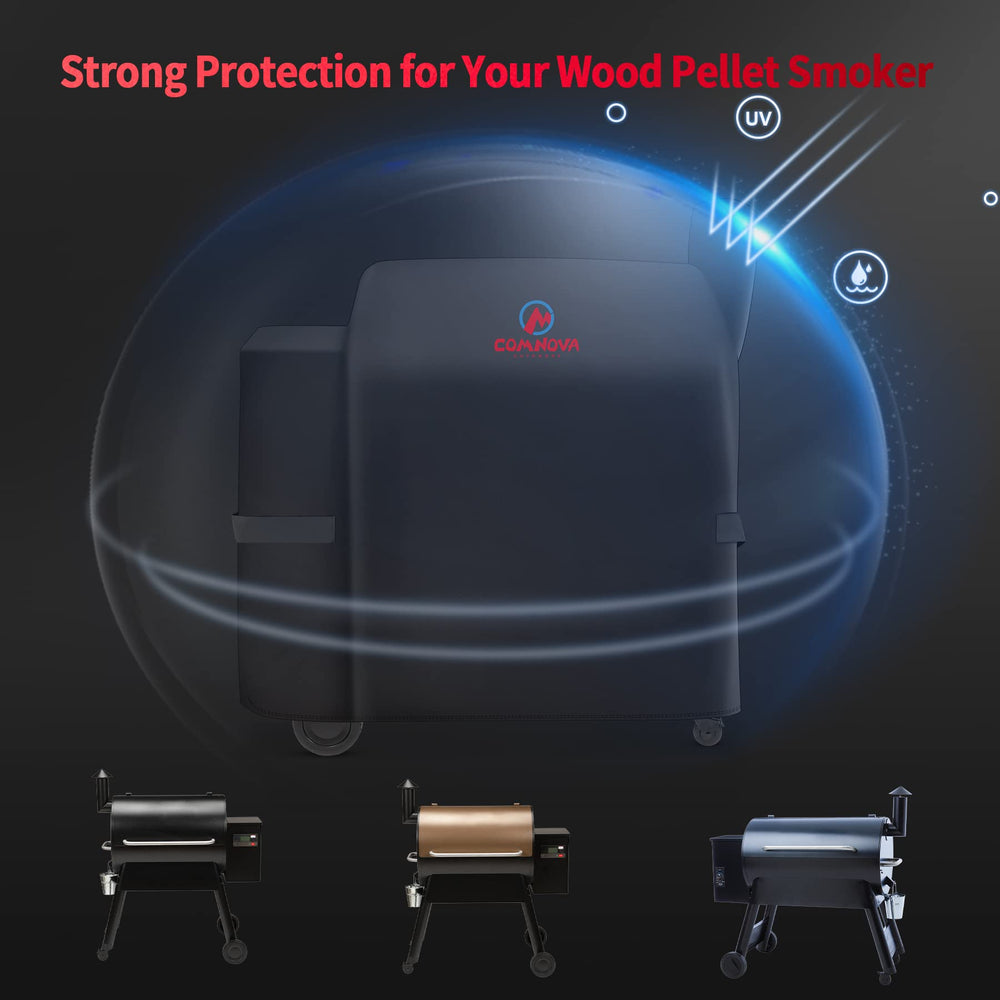 Comnova Grill Cover with quick-drying feature demonstrated