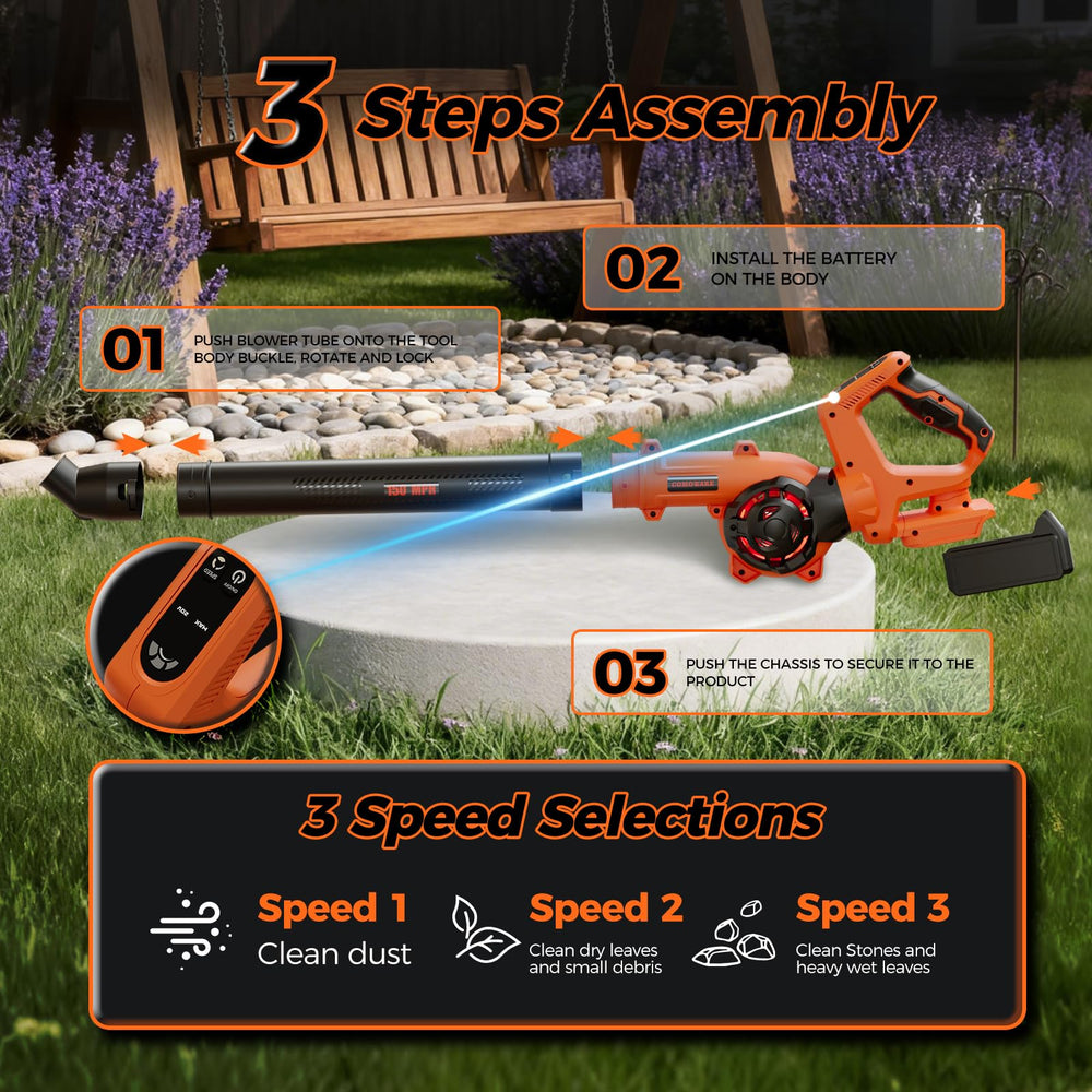 COMOWARE leaf blower angled nozzle attachment