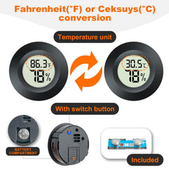 Compact design of QPEUIM Mini Hygrometer in usage
