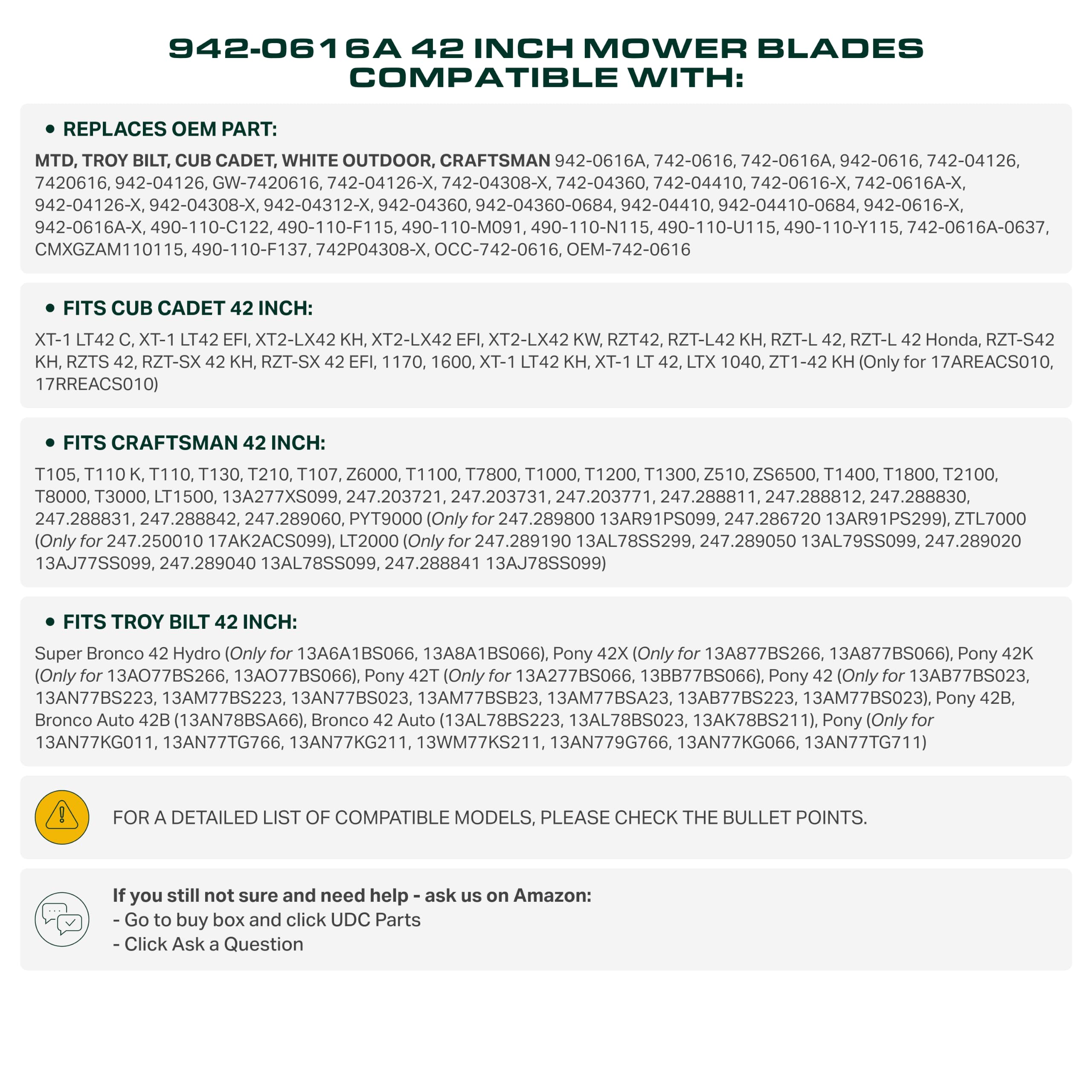 Comparison of UDC Parts mower blades with OEM blades