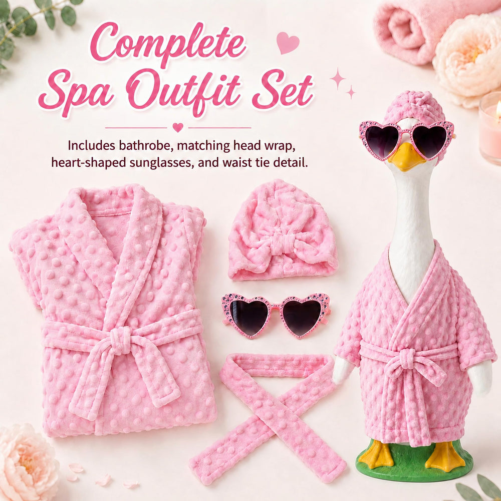 Complete 3-piece spa outfit for goose decoration